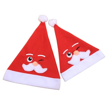 

White Beard Santa Cartoon Cap/XMAS Decor/Christmas Headdress/Festives Atmosphere Scene Decoration Supplies/Kid Gifts