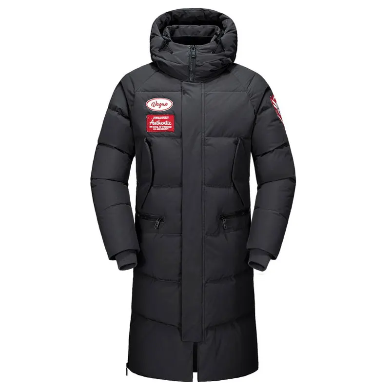 

New Mens Hooded Long Padded Jackets Man Thick Winter Cotton Coats Male Fashion Long Overcoat Keep Warm Outerwear