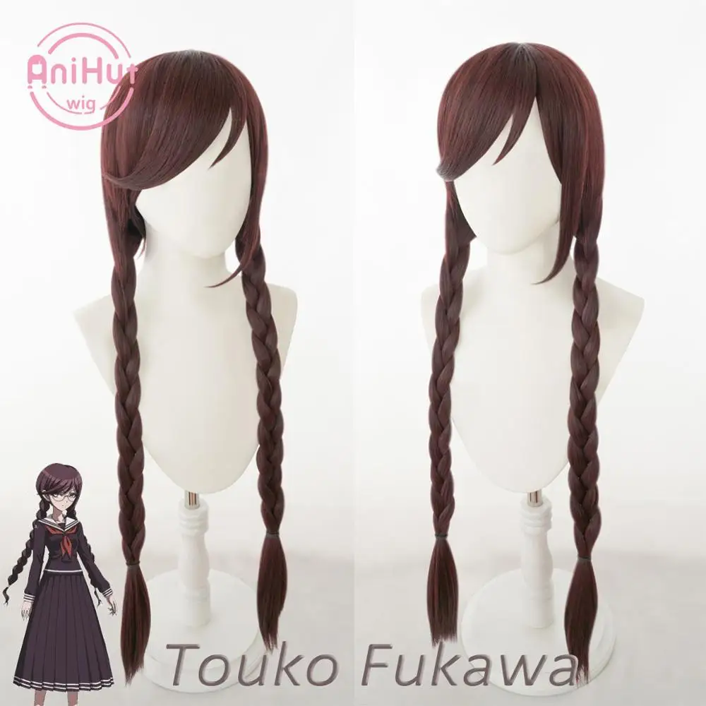 【AniHut】Touko Fukawa парик Danganronpa косплей синтетические термостойкие женские