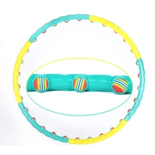 6 секций съемный спортивный обруч радужных шаров массаж Exerise Фитнес обручи Для женщин тренажерный зал Фитнес круг тренажеры