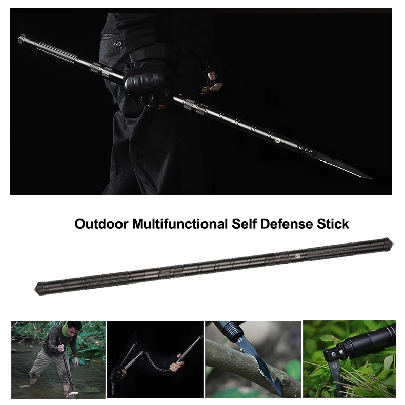 

Outdoor Multi Modes Self Defense Stick Safety Multifunctional Car Defensive Protection Rod For Hiking Camping Emergency Survival