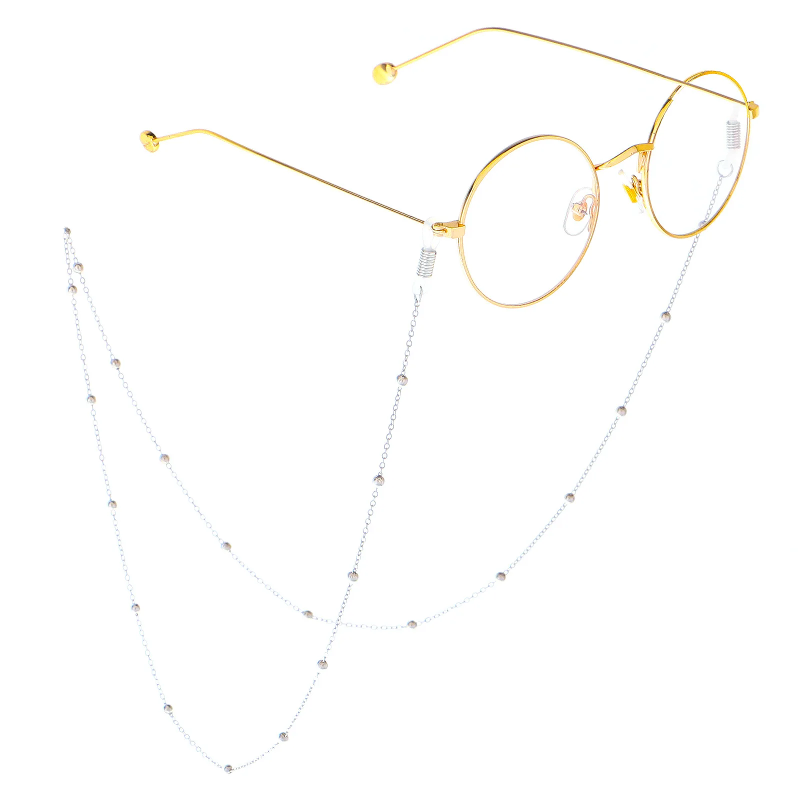 Новые золотые серебряные солнечные очки ремни очки цепи для женщин Мода бисером подставка для чтения шнурки для очков аксессуары