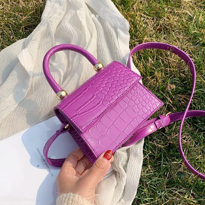 Stone Pattern PU Leather Crossbody Bags For Women Handbags and Purses Fashion Mini Shoulder Messenger Female Small Flaps | Багаж и сумки