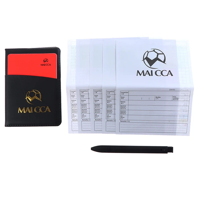 Cartão Árbitro Suprimentos Carteira Notebook  Futebol Futebol Árbitro  Cartão Set-Futebol-aliexpress