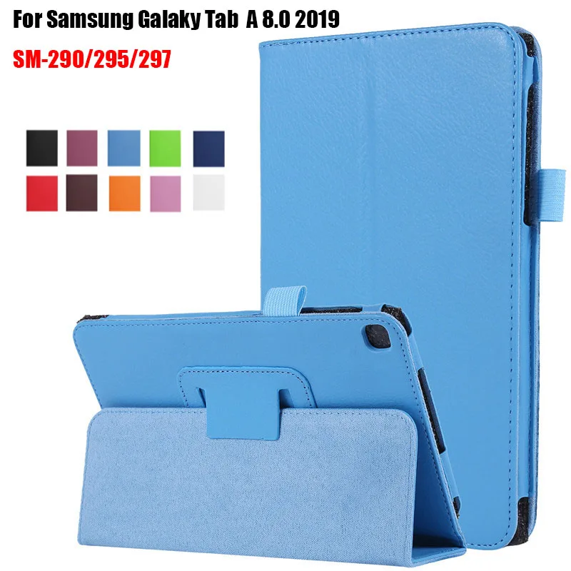 Для Samsung Galaxy Tab A 8 0 дюймов 2019 планшет SM-T290 T295 T297 PU кожаный чехол защитный из