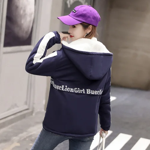 

Photo Shoot-Lambs Wool Coat GIRL'S Winter 2019 New Style Korean-style Mid-length Brushed And Thick Cotton-padded Clothes Junior