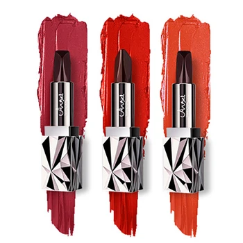 

3-color single lipstick moisturizing color development lasting not easy to remove makeup black diamond tri-color lipstick
