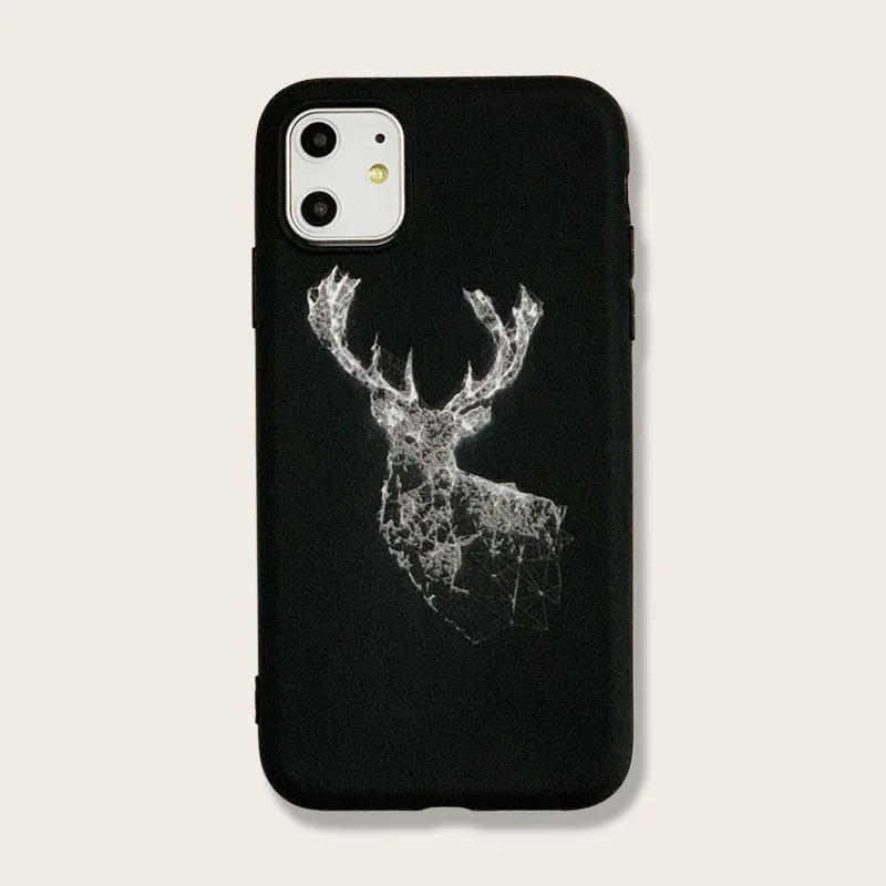 Черный чехол для iphone 7 p/xr/x/xs/11/11 pro max защитный из ТПУ мягкий телефона cas | Мобильные