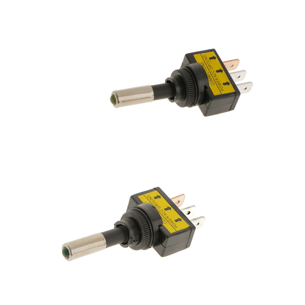 2 шт. Автомобильная Лодка 12В 20A желтый + зеленый LED кулисный тумблер 3Pin SPST