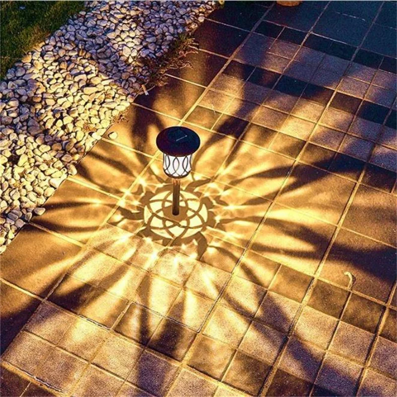 Solar Lawn Light Led Outdoor Garden Decoration New Ground Plug Light Stainless Steel Glass Light and Shadow Solar Light