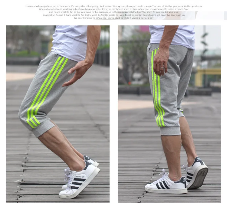 [Cross Border] AliExpress New Style Fashion Closing Capri Pants Sports Trend Men's Trousers