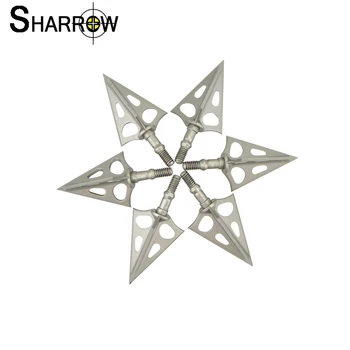 

6pcs Archery Arrowheads Broadheads 3 Blade Hunting Arrow Tip Points for Crossbow Carbon Arrows Broadhead Arrow For Hunting C