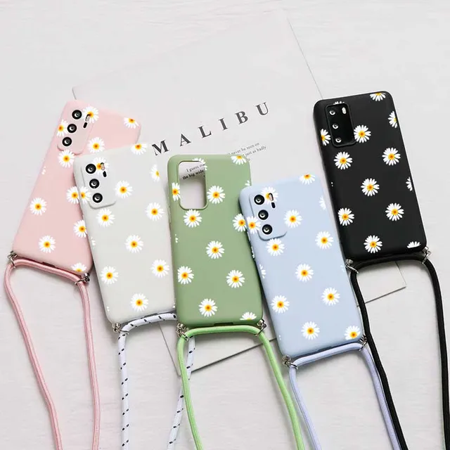 Funda con cuerda de flores para iPhone, 13, 14, 15, 11, 12 Pro MAX, X, XS