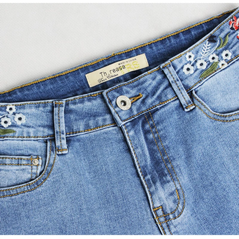 Hot Selling Mom Jeans Women Skinny Slim High Waisted Denim Jeans Pocket Stretch Button Bell-Bottom Pants Jeans NW2309