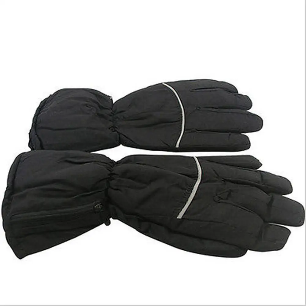 Зимние перчатки с электрическим подогревом, светоотражающие полосы для сенсорного экрана, водонепроницаемые противоскользящие аккумуляторные батареи, нагревательные перчатки для спортивных мотоциклов