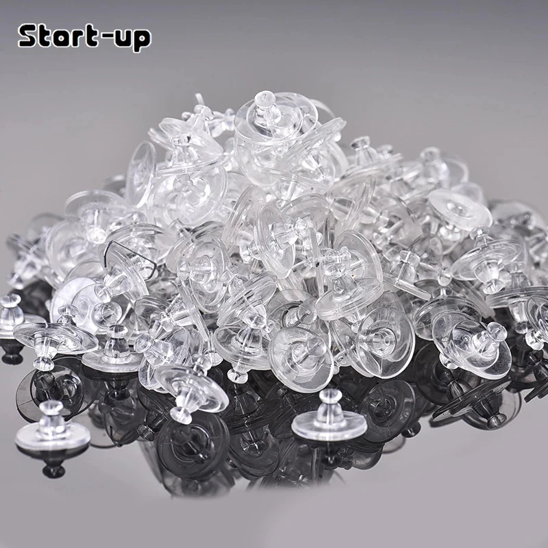 

100Pcs Earrings Holders Stoppers Soft Nut Silicone Duty Rubber Earring Backs Sleeves For Jewelry Accessories DIY Ear Plugging