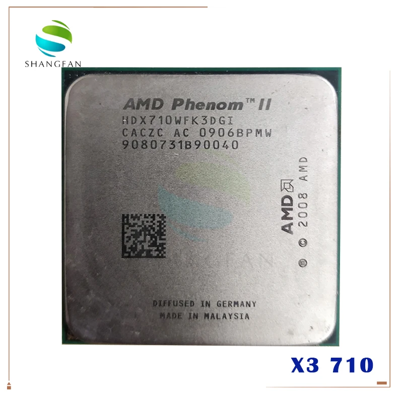 AMD Phenom X3 710 2 6 ГГц трехъядерный процессор HDX710WFK3DGI 95 Вт Разъем AM3 938pin|cpu processor|socket am3x3 |
