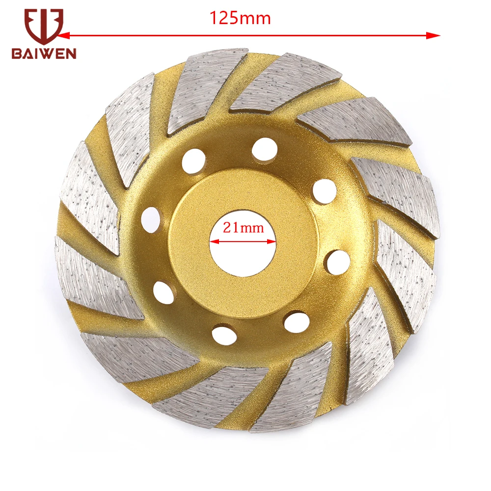 100 мм/125 мм/150 мм Алмазный сегмент шлифовальный манжета колеса диск алмазный диск для резки для бетонный гранитный кладка камня керамики - Наружный диаметр: 125 мм