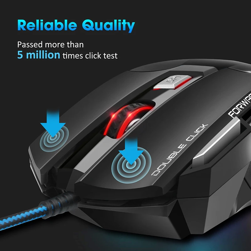 Gaming Mouse Ergonomic Mouse Wired Mouse Computer Mouse Gamer Ergonomic Gaming Mouse USB Wired 5500 DPI Silent 7 Button LED Backlight For PC Laptop