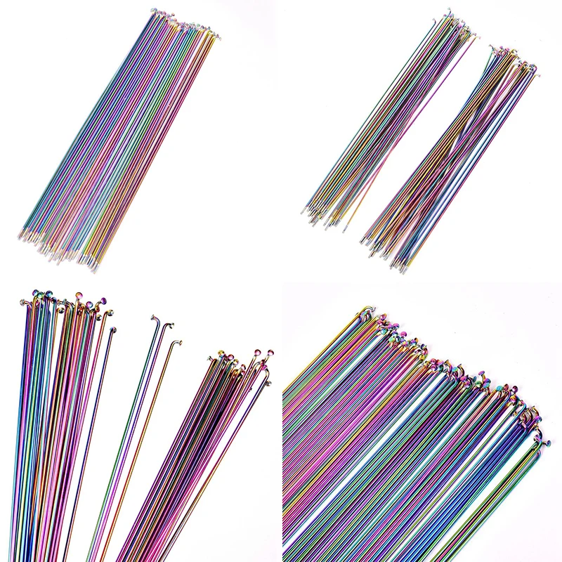 12PCS/Lot Bike Spoke Rainbow Bicycle Spoke Stainless Steel Mountain