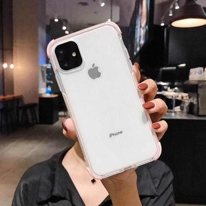 Чехол Ottwn для iPhone 11 Pro XR XS Max X 6 6s 7 8 Plus, блестящий противоударный Прозрачный чехол для телефона, Мягкий ТПУ силиконовый чехол