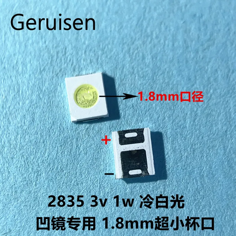 1.8MM DOUBLE CHIPS LED Backlight 1210 3528 2835 1W 3V 100LM Cool white LCD for TV Application 100PCS 1.8mm 50pcs | Лампы и освещение