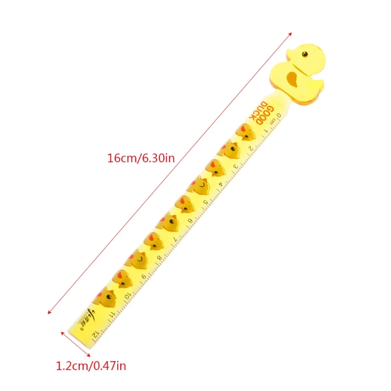 Милая утка пластиковая прямая Линейка, измерительный инструмент Канцтовары офисный школьный поставка