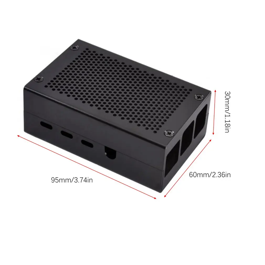 Алюминиевый Чехол для Raspberry Pi 4, черный корпус, серебристый корпус, металлический корпус для RPI 4, Модель B, сменная коробка