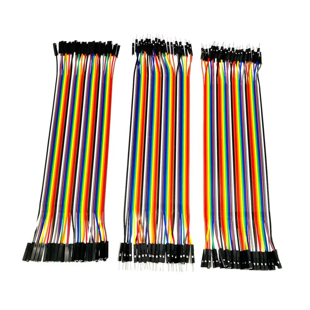 Dupont Line 120 шт 10 см 40Pin папа-папа+ папа-женщина и женщина-женщина перемычка провод Dupont кабель для Arduino DIY KIT