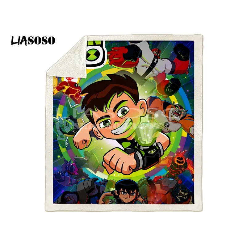 Новое поступление ben 10 comic Аниме одеяло s 3D печать мягкое одеяло s бросок на дом/диван/постельные принадлежности переносное взрослое одеяло для путешествий - Цвет: 3