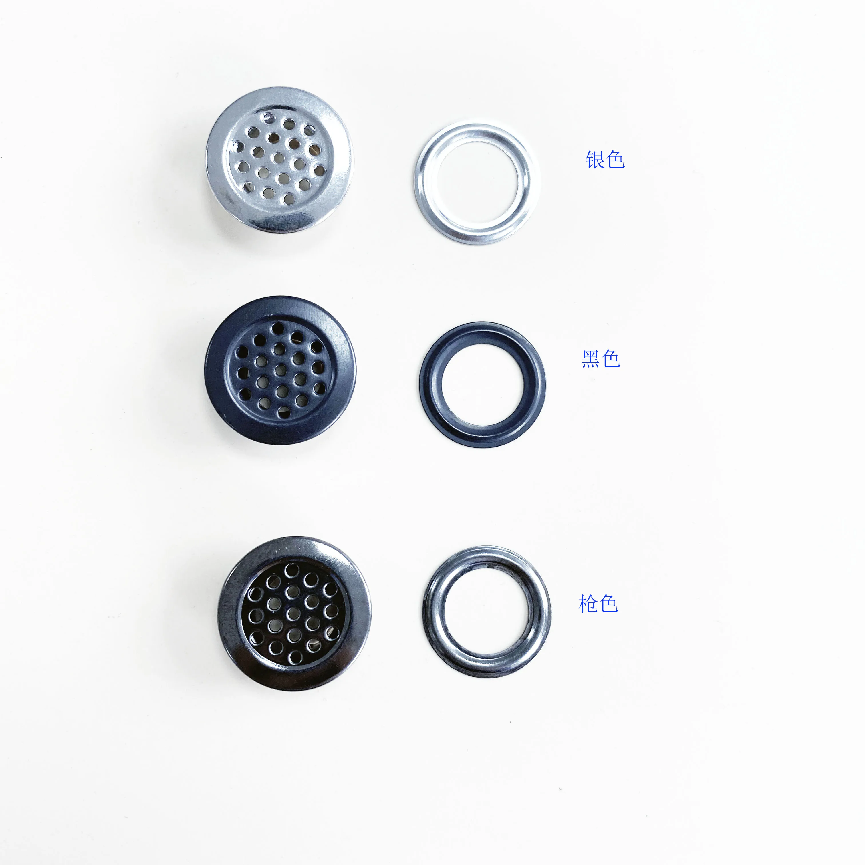 Brass material mesh eyelet with tools anti rust diameter 19 MM or 20 MM or 22 for apron and bags rivet eye button