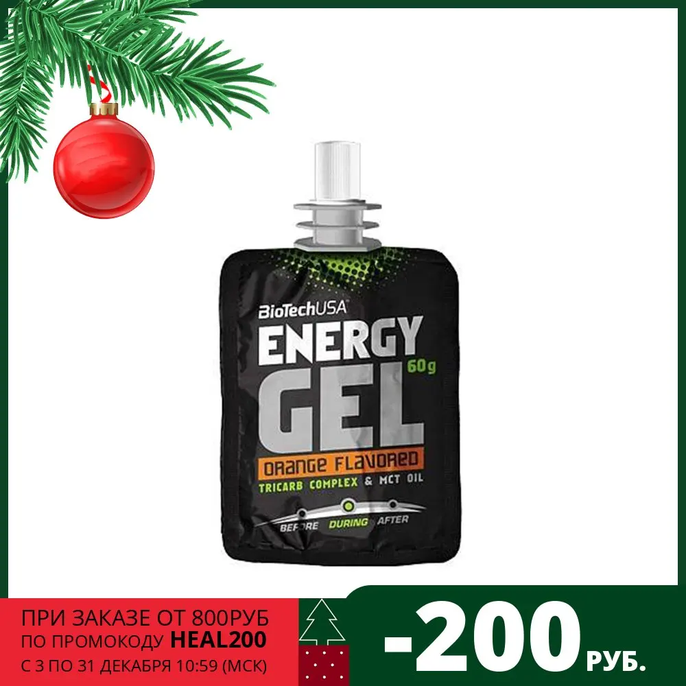 Гейнеры (Белки+Углеводы) Углеводы Biotech Energy Gel 60 грамм Персик |