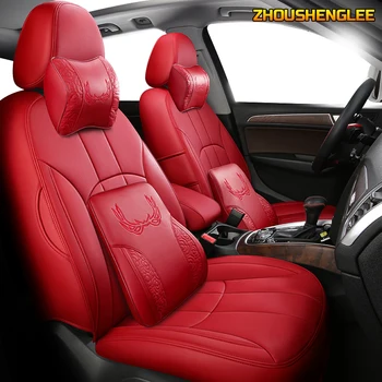 

ZHOUSHENGLEE Custom Leather car seat cover For Chrysler 300C PT Cruiser Grand Voager Sebring Automobiles Seat Covers cars