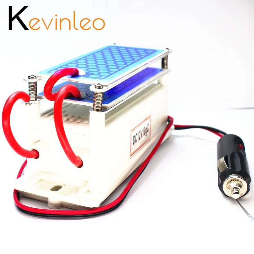 Koop Kevinleo 10G Ozon Generator 12V Auto Lange Laatste Lucht Schoon Draagbare Keramische Plaat Luchtreiniger Luchtsterilisator auto Ozon Ionisator