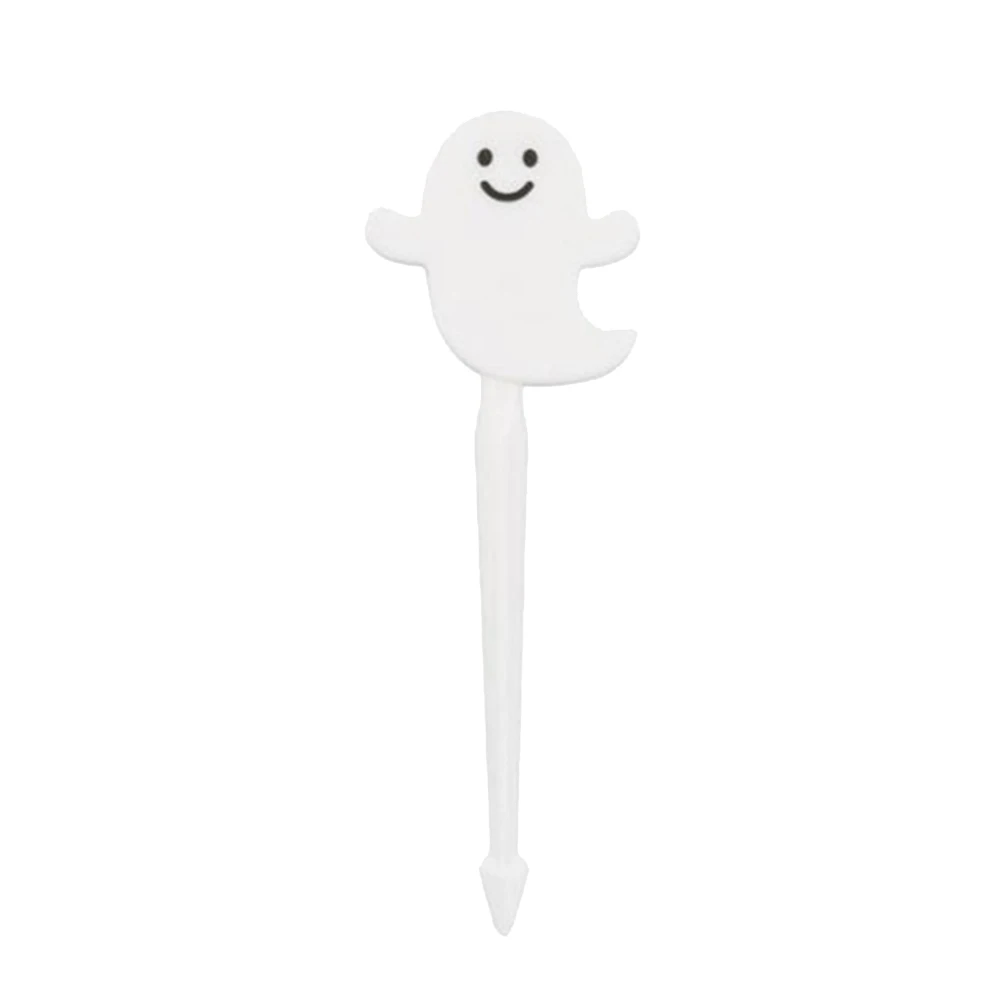 6Pcs Halloween Cats Pumpkin Ghost Kitchen Fruit Pick Fork Toothpick Dinner Decor