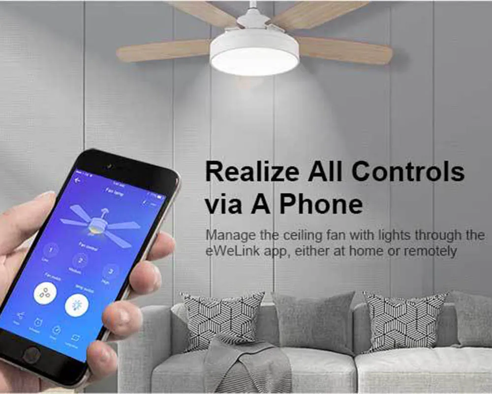 SONOFF IFan03 Wi-Fi потолочный вентилятор и световой контроллер Поддержка 433 МГц RF пульт дистанционного управления с помощью приложения Ewelink