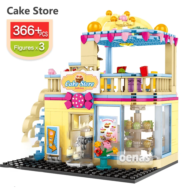 SEMBO City Street View Coffee Ice Cream Burger Shop MC Fast Food Store House Model Building Block Educationanl Toy Birthday Gift 22 H6cc2e32bc8f74fb59861e9497cd8d9a4u