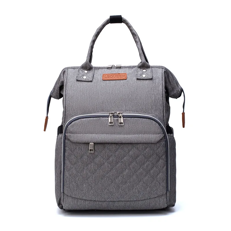 Сумка для подгузников для мам, стиль, Большая вместительная детская сумка, рюкзак для беременных, дизайнерская сумка для ухода за ребенком - Цвет: gray