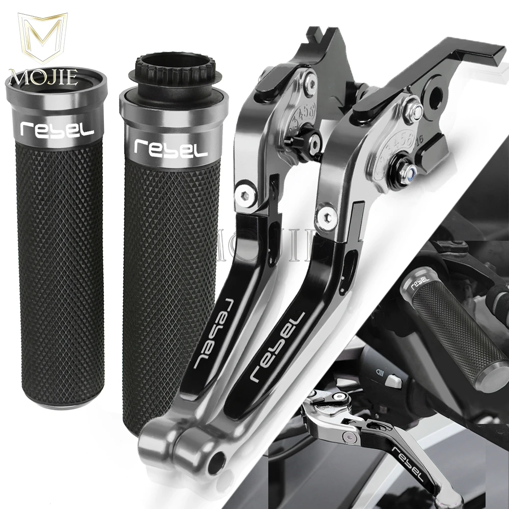 For Honda Rebel 250 CMX250 CMX250C CA250 CMX CA 250 C Motorcycle CNC Folding Extendable Brake Clutch Levers Handlebar Hand Grips