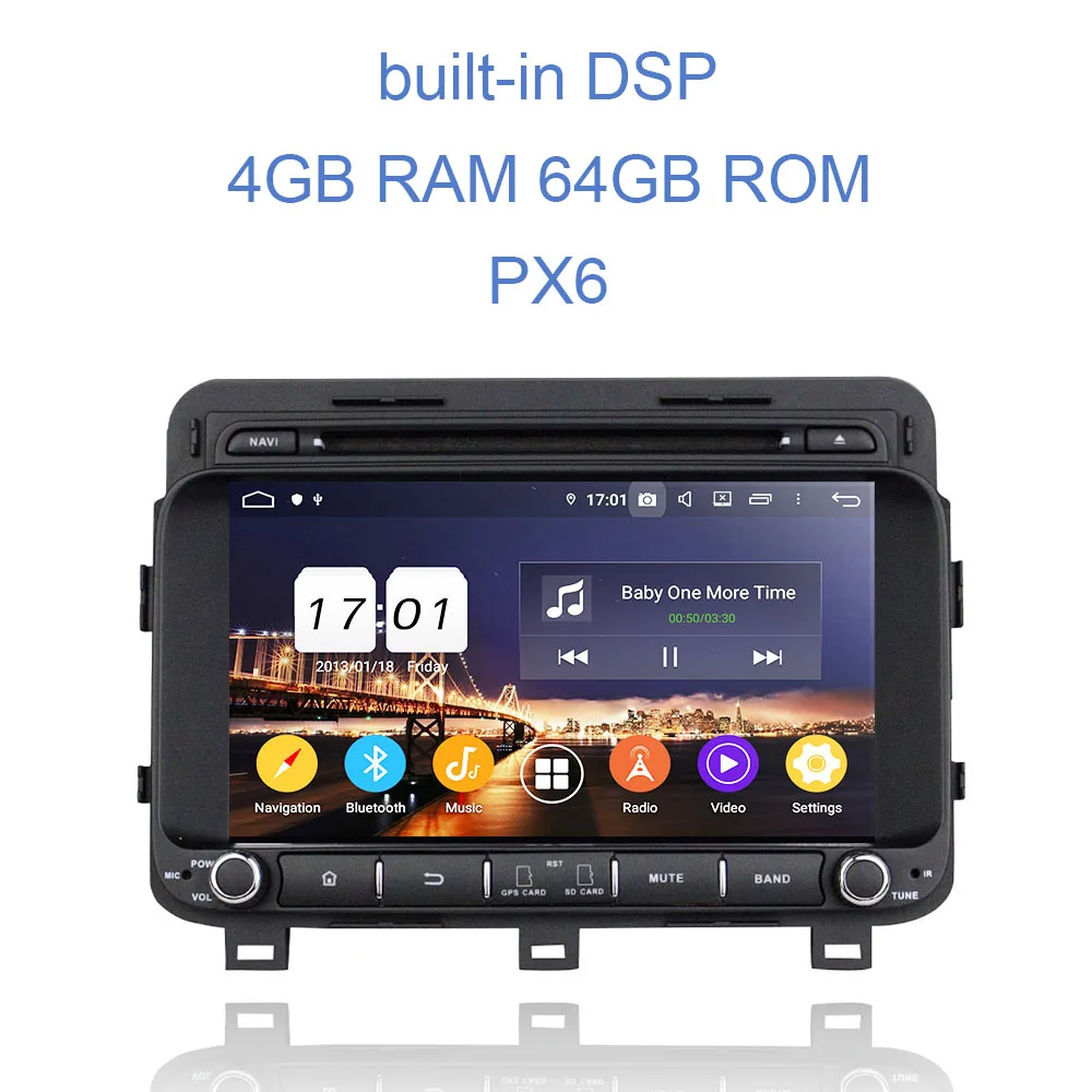 DSP PX6 Android 9,0 8 ядерный 4 Гб ОЗУ BT 4,2 Wifi 4G gps navi карта Автомобильный мультимедийный dvd-плеер Авторадио kia K5 OPTIMA - Цвет: PX6 4GB 64GB