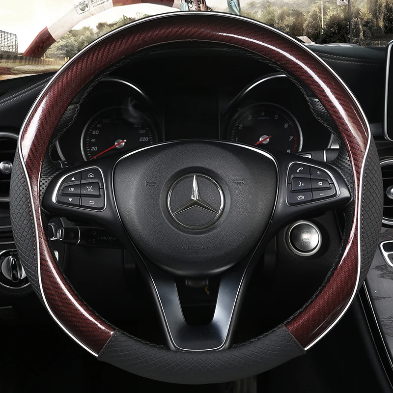 Carbon Fibre+Leather Car Steering Wheel Cover For VW GOLF 7 2015 POLO JATTA Passat Tiguan For Nissan Qashqai J11 X-trail T32 Carbon Fibre+Leather Car Steering Wheel Cover For VW GOLF 7 2015 POLO JATTA Passat Tiguan For Nissan Qashqai J11 X-trail T32