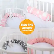 200 см для новорожденных детская кровать бампер детская подушка бампер Детская Кроватка Забор Хлопок Подушка Детская комната постельные принадлежности украшения