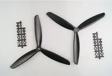 1 par 9X4.5 9045 9045R L/R 3-blade Propeller CW CCW Adereços, multiCopter Quad Copter
