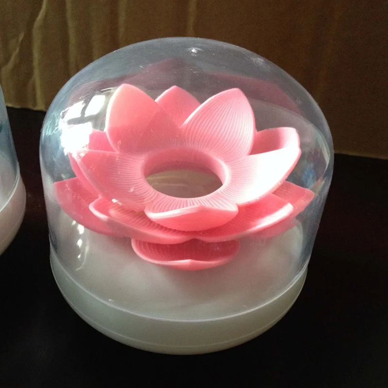 PK Lotus Cotton Swab Box Lotus Cotton Bud Holder Base Room Decorate / Lotus Toothpicks Holder Toothpick Case - Цвет: PK