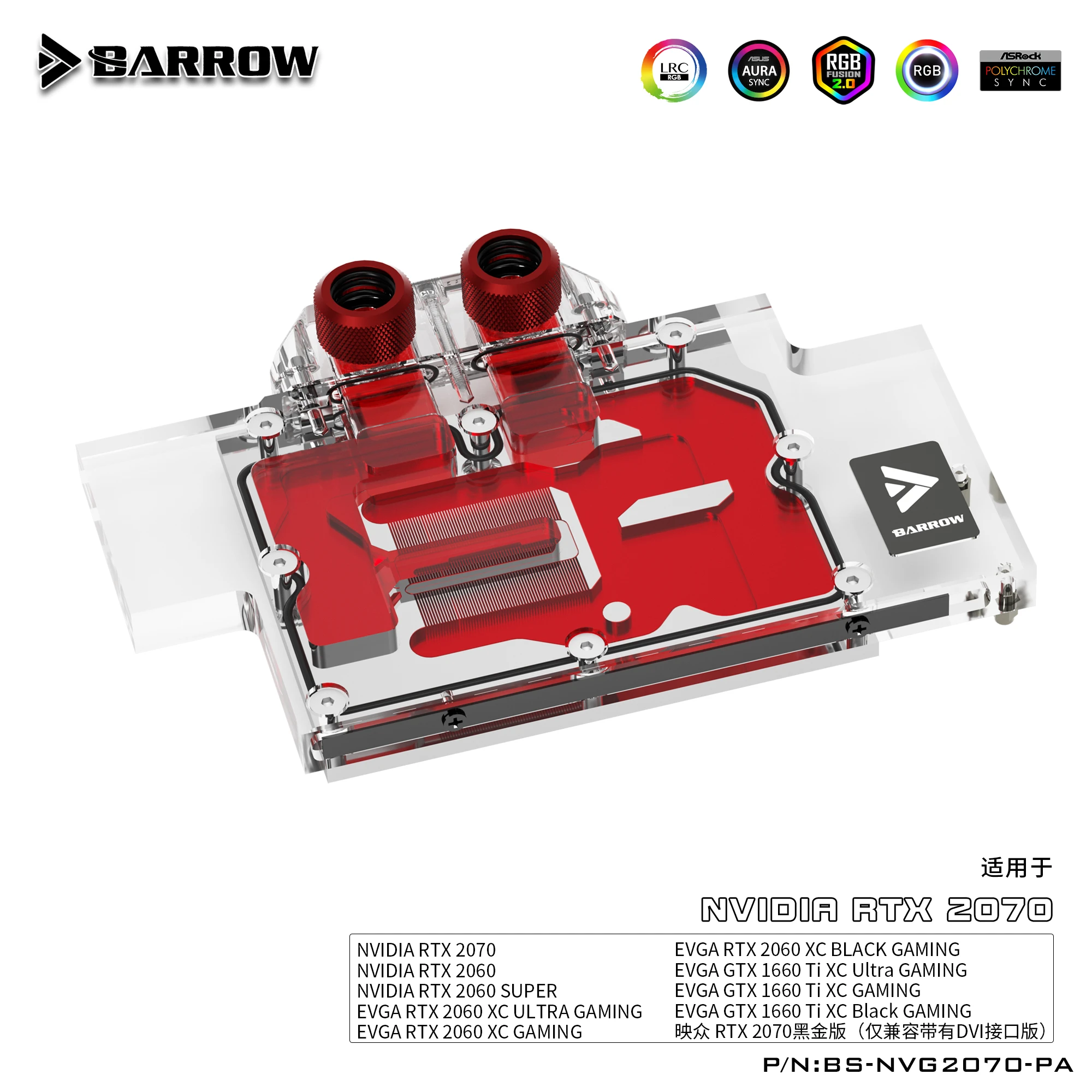 Barrow Water Block Use For Nvidia Rtx2070 Founders Edition Reference Edition Evga 2060 Gtx1660ti Full Cover Gpu Block D Rgb 3pin Fans Cooling Aliexpress