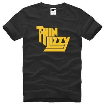 

Heavy Metal Rock Band Thin Lizzy T Shirt Men Tops Music Pop Men T-shirt Fashion Short Sleeve Cotton O-neck Music Male Tee Tops