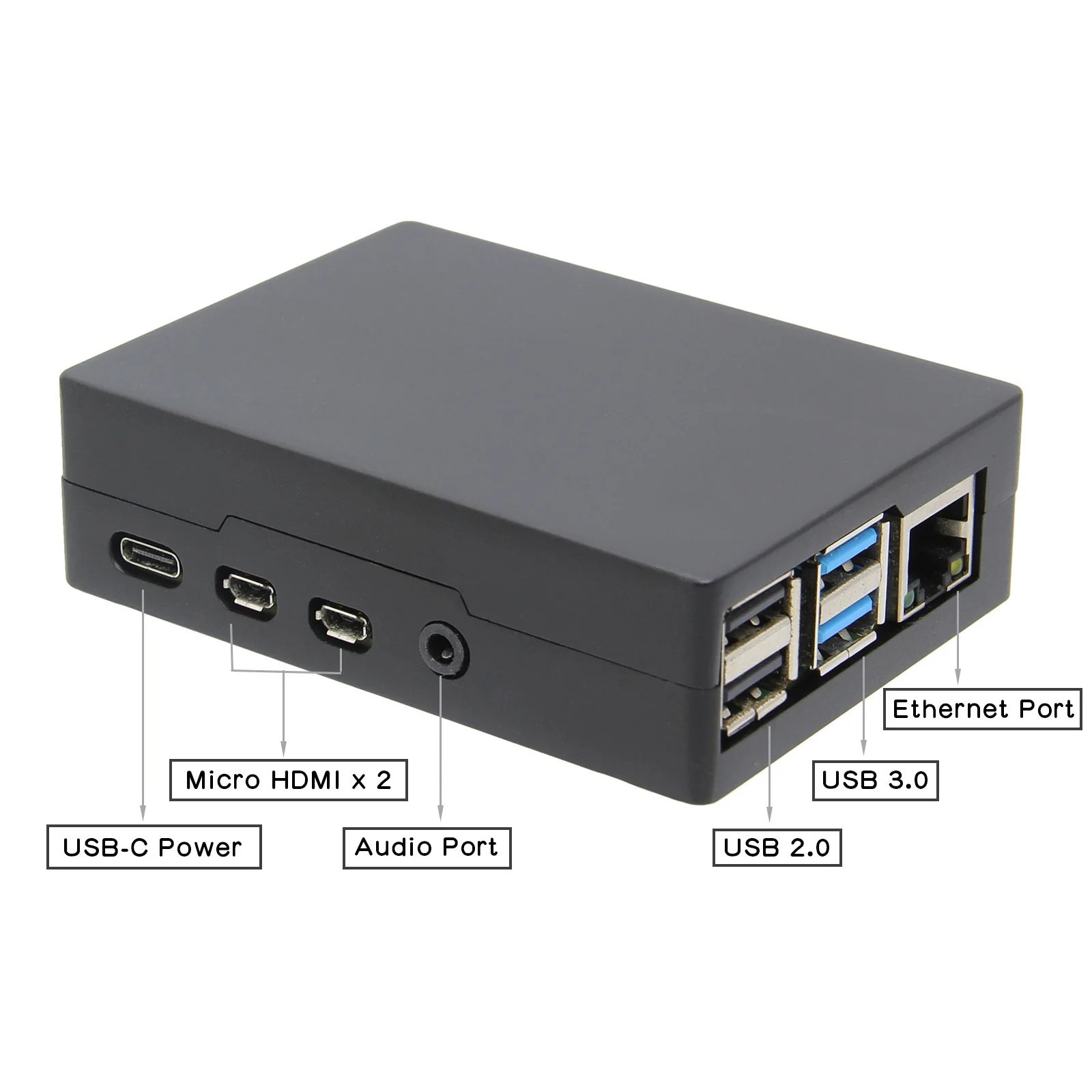Алюминиевый чехол с пассивным охлаждением Raspberry Pi 4 Model B металлический