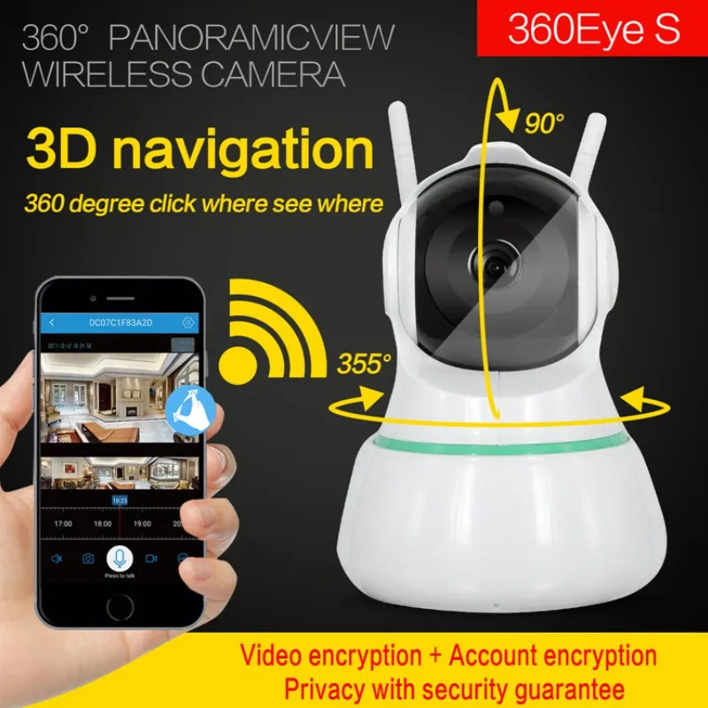 

HD 1080P Camera 2-Way Audio Baby Monitor Wifi Wireless Home Security Camera Night Vision Surveillance Wide Viewing Cloud storage