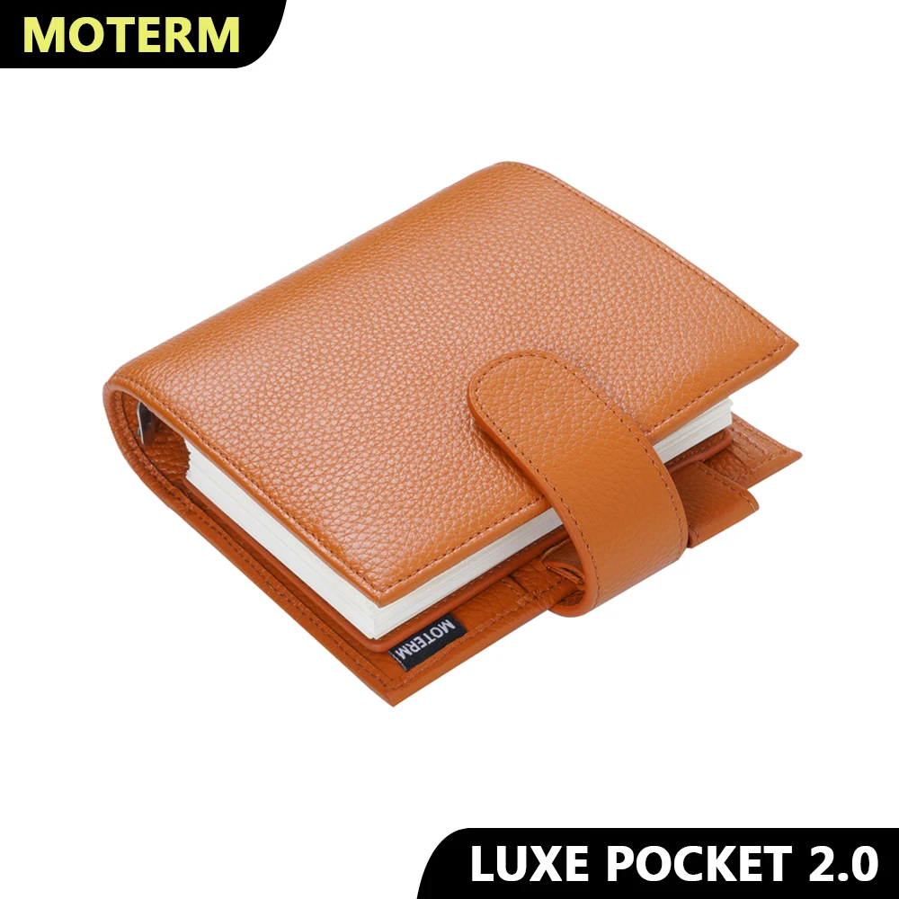 Moterm Luxe 2 0 Series карманный планировщик размера блокнот из потертой кожи A7 с кольцом 30