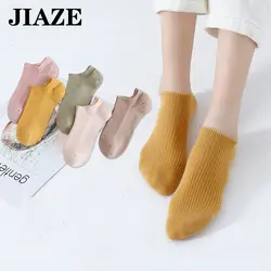 JIAZE дезодорант носки женские носки однотонные хлопковые повседневные носки летние удобные качественные Дышащие носки
